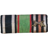 Наградная колодка :ЖК 2- 1914 г, медаль за Отвагу для восточных народов,  крест гинденбурга для воевавших
