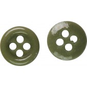 Botones de cerámica caqui 11 mm del III Reich para camisas
