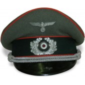 Gorra de visera Erel Kleiderkasse para oficial de artillería de la Wehrmacht