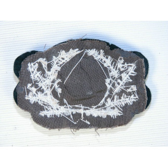 Wehrmachtsheer, handgestickter Zwiebelkranz für die Schirmmütze. Espenlaub militaria