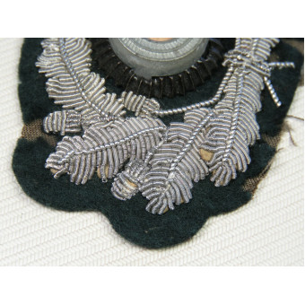 Wehrmachtsheer, handgestickter Zwiebelkranz für die Schirmmütze. Espenlaub militaria