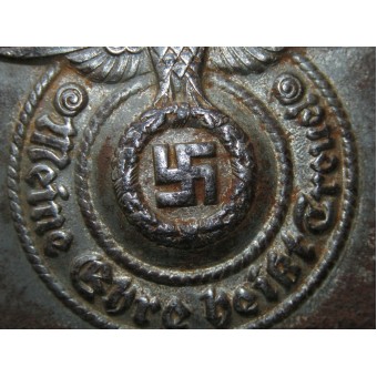 Waffen SS stålspänne märkt SS 155/40 RZM av tillverkaren: Assmann & Söhne. Espenlaub militaria