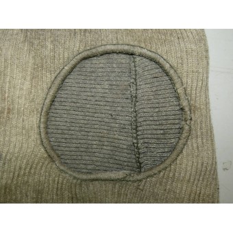 Light Grey RKKA winter under helmet wool balaclava - liner. Wartime issue. Espenlaub militaria