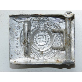 Пряжка алюминиевая для войск СС RZM 822/38. Espenlaub militaria