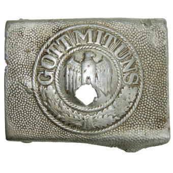 Aluminum Wehrmacht belt buckle, used by a Soviet soldier. Espenlaub militaria