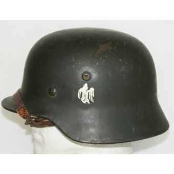 Early M35 Helmet ET64 with non-reinforced aluminum liner band