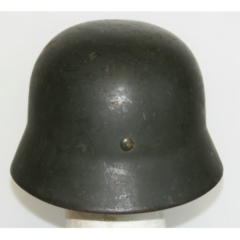 Early M35 Helmet ET64 with non-reinforced aluminum liner band