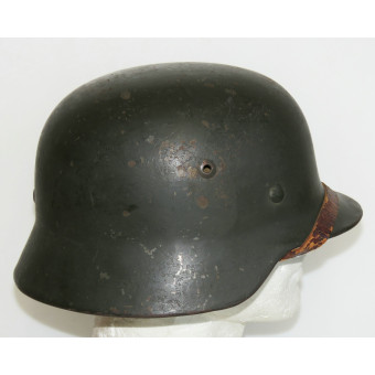 Early M35 Helmet ET64 with non-reinforced aluminum liner band