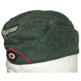 Cappello laterale M 38 per i ranghi degli arruolati, con bordino in carminio. Espenlaub militaria