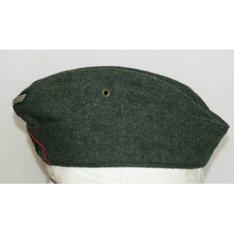 Gorra lateral M 38 para alistados con ribetes carmín. Espenlaub militaria