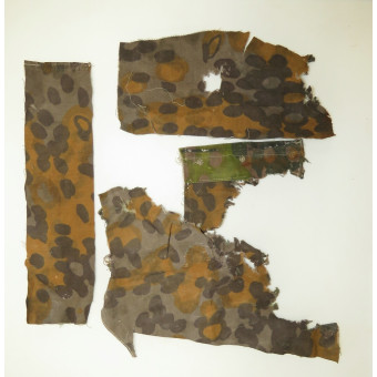 Remnants of SS camouflaged anorak jacket in Platan pattern. Espenlaub militaria