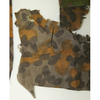 Restos de chaqueta anorak camuflada de las SS con dibujo Platan. Espenlaub militaria