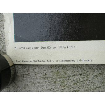 Reproduktion des Porträts von Adolf Hitler, Zeit des Dritten Reichs. Espenlaub militaria