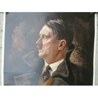 Reproductie van het portret van Adolf Hitler, tijdperk Derde Rijk. Espenlaub militaria