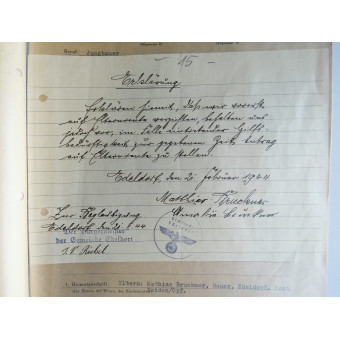 Архивное дело SS-Rottenführer Fritz Bruckner, SS- und Polizeiführer Galizien. Espenlaub militaria