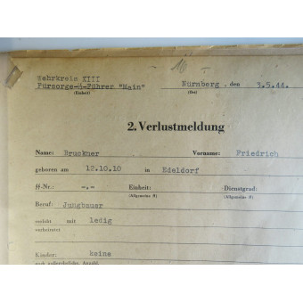 Архивное дело SS-Rottenführer Fritz Bruckner, SS- und Polizeiführer Galizien. Espenlaub militaria