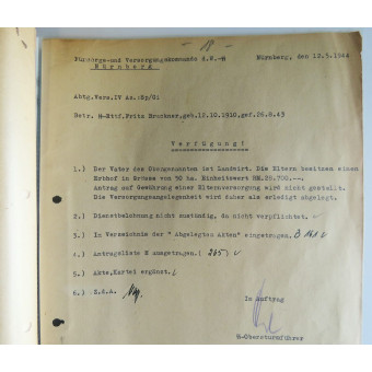 Архивное дело SS-Rottenführer Fritz Bruckner, SS- und Polizeiführer Galizien. Espenlaub militaria