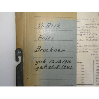 Архивное дело SS-Rottenführer Fritz Bruckner, SS- und Polizeiführer Galizien. Espenlaub militaria