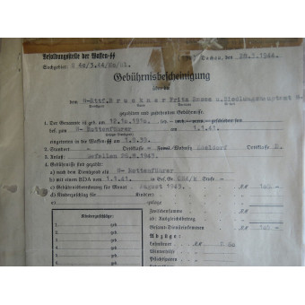 Архивное дело SS-Rottenführer Fritz Bruckner, SS- und Polizeiführer Galizien. Espenlaub militaria