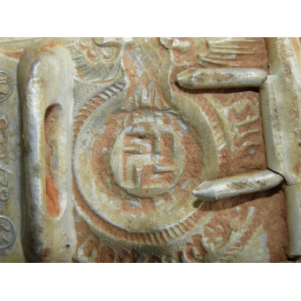 Ранняя алюминиевая пряжка SS Richard Sieper RZM 822 38. Espenlaub militaria