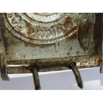 Ранняя стальная пряжка Ваффен-SS Assmann RZM 155/40 SS. Espenlaub militaria