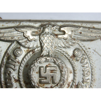 Ранняя стальная пряжка Ваффен-SS Assmann RZM 155/40 SS. Espenlaub militaria