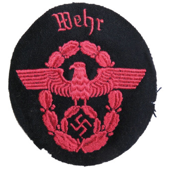 3rd Reich Fire Police Sleeve Insignia Wehr. Espenlaub militaria