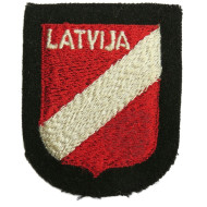 Нарукавный щит Latvija тип Dachau Ваффен СС