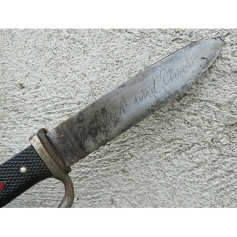 Нож Hitlerjugend F. Plücker RZM M7/62 переходный вариант. Espenlaub militaria