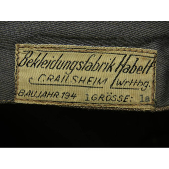 Luftwaffen-Fluganzug Bekleidungsfabrik Habelt, Carlsheim, Württemberg 1941