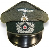 3rd Reich combat pioneer in Gebirgsjager regiment Alter-art visor hat.