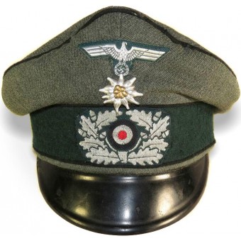 3ème pionnier du combat du Reich dans Gebirgsjäger chapeau de pare-soleil des régiments Alter-art.. Espenlaub militaria