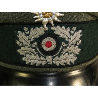 Terzo Reich combattimento pioniere nel Gebirgsjager irreggimentano cappello visiera Alter-art.. Espenlaub militaria