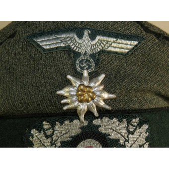 3er Reich pionera en el combate del regimiento de Gebirgsjäger sombrero de visera Alter-arte.. Espenlaub militaria