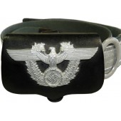 3rd Reich Police parade cartouche with eagle badge and strap.