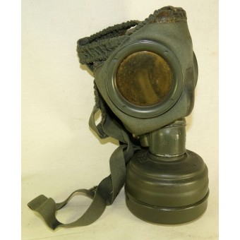 3er Reich alemán WW2 hecho, fechado en 1944 año máscara de gas con bombona.. Espenlaub militaria