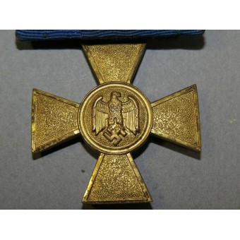 Larga cruz de servicio - 40 años en la Wehrmacht, con hojas de roble de oro.. Espenlaub militaria