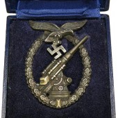 Luftwaffe Flakkampfabzeichen - Luftwaffe Flak Badge van Juncker, ingekaderd