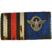 Barrette de rubans : Croix de police et médaille commémorative de la Première Guerre mondiale.