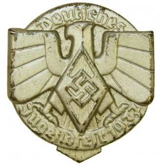 1937 Hitler Jugend Deutsches Jugendfest märke. Espenlaub militaria