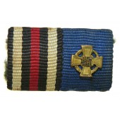 3e Reich 1914-1918 et barrette de ruban de décoration de service