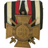 Croce commemorativa della Prima Guerra Mondiale per i combattenti - Ehrenkreuz für Frontkämpfer 1914-1918. Contrassegnata.
