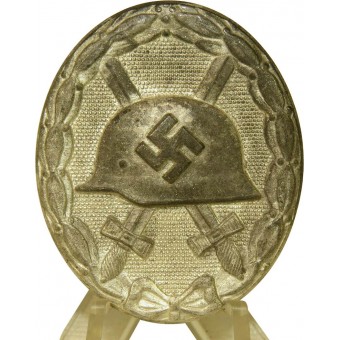1939 Wondbadge, zilveren klasse. 107 gemarkeerd, zink. Espenlaub militaria