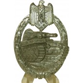 3rd Reich PKA - Panzerkampfabzeichen - Tank assault badge in silver - Zinc, hollow