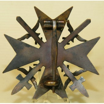 Spanisch Kreuz pronssissa MIT Schwertern. Spanian Risti miekkoilla, pronssi. Espenlaub militaria