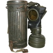 Wehrmacht Heer or Waffen SS camo combat gasmask