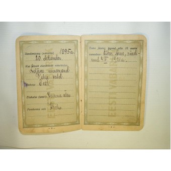 Le passeport de citoyen avant la guerre estonienne avec deux remarques des autorités occupés, URSS et allemand. Espenlaub militaria