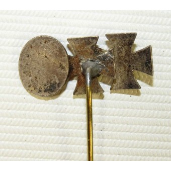Eisernes Kreuz Erster Klasse 1939, und Zweite Klasse, Verwundetenabzeichen Silberne Klasse Miniatur. Espenlaub militaria
