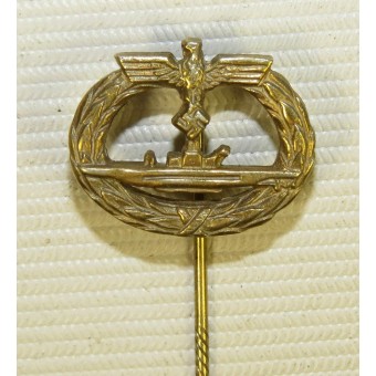 WW2 tyska Kriegsmarine Submarine War Badge miniatyr stickpin. Espenlaub militaria