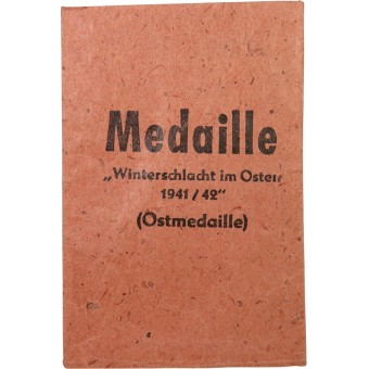 Borsa medaglia davanti Paul Meybauer orientale di emissione. Medaille Winterschlacht im Osten 1941-1942. Espenlaub militaria